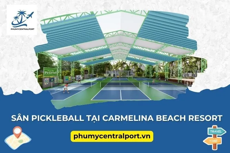 Sân pickleball tại Carmelina Beach Resort