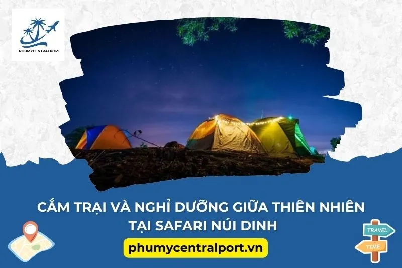 Cắm trại và nghỉ dưỡng giữa thiên nhiên tại Safari núi Dinh